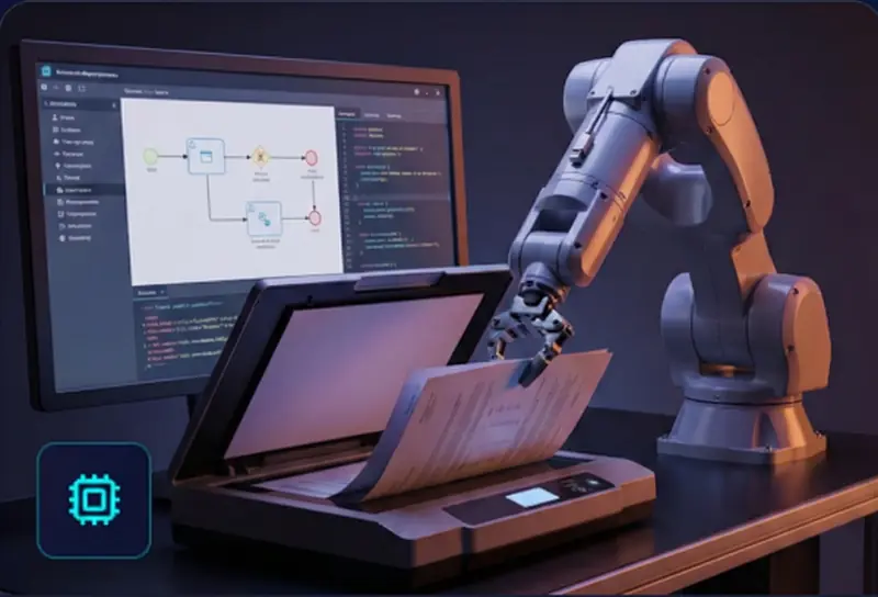 Ilustración del servicio Automatización de Procesos (RPA) para PYMEs