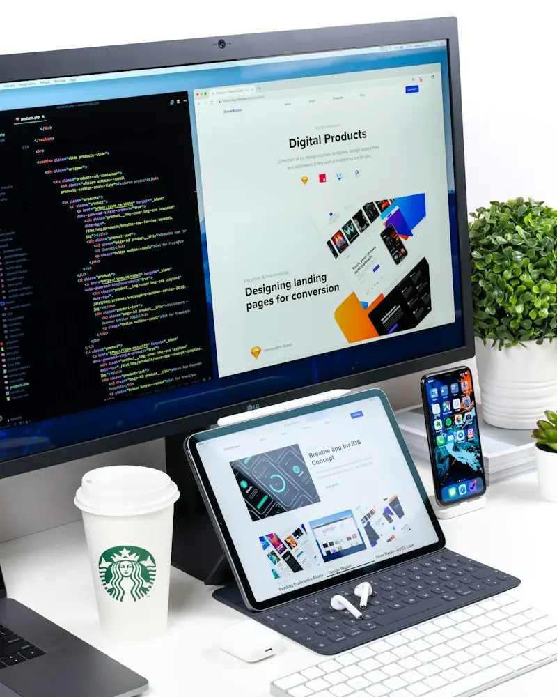 Ilustración del servicio Webs y Landing Pages para PYMEs
